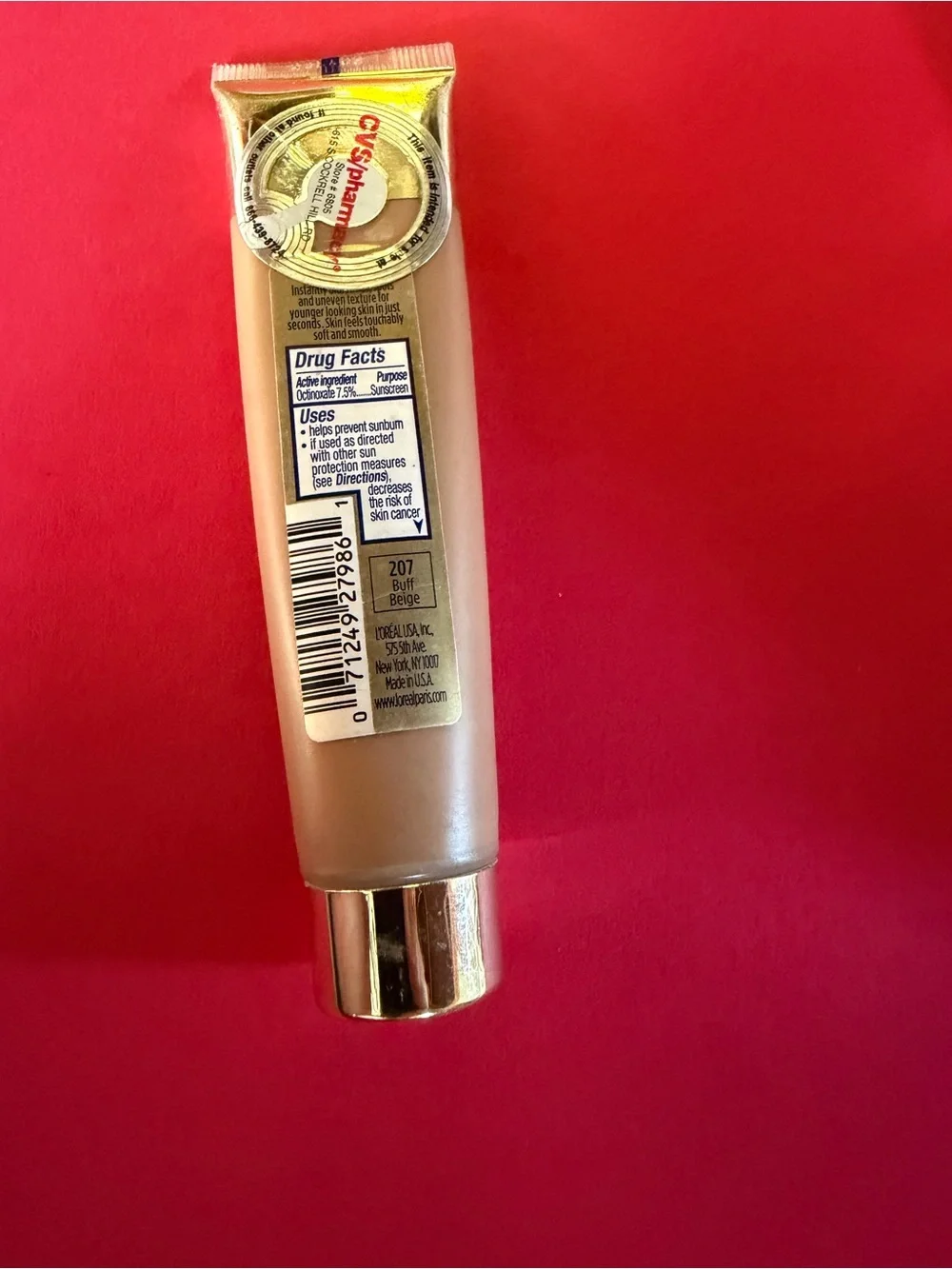 1- L’Oréal Visible Lift Blur Foundation SPF 18 Sunscreen 207 BUFF BEIGE (SEALED)